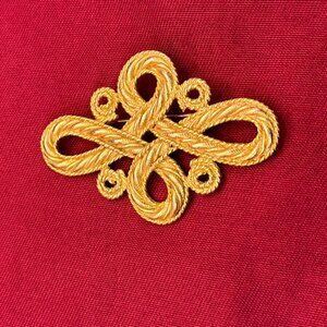 VTG JJ 1980s Gold-Tone Infinity Pin